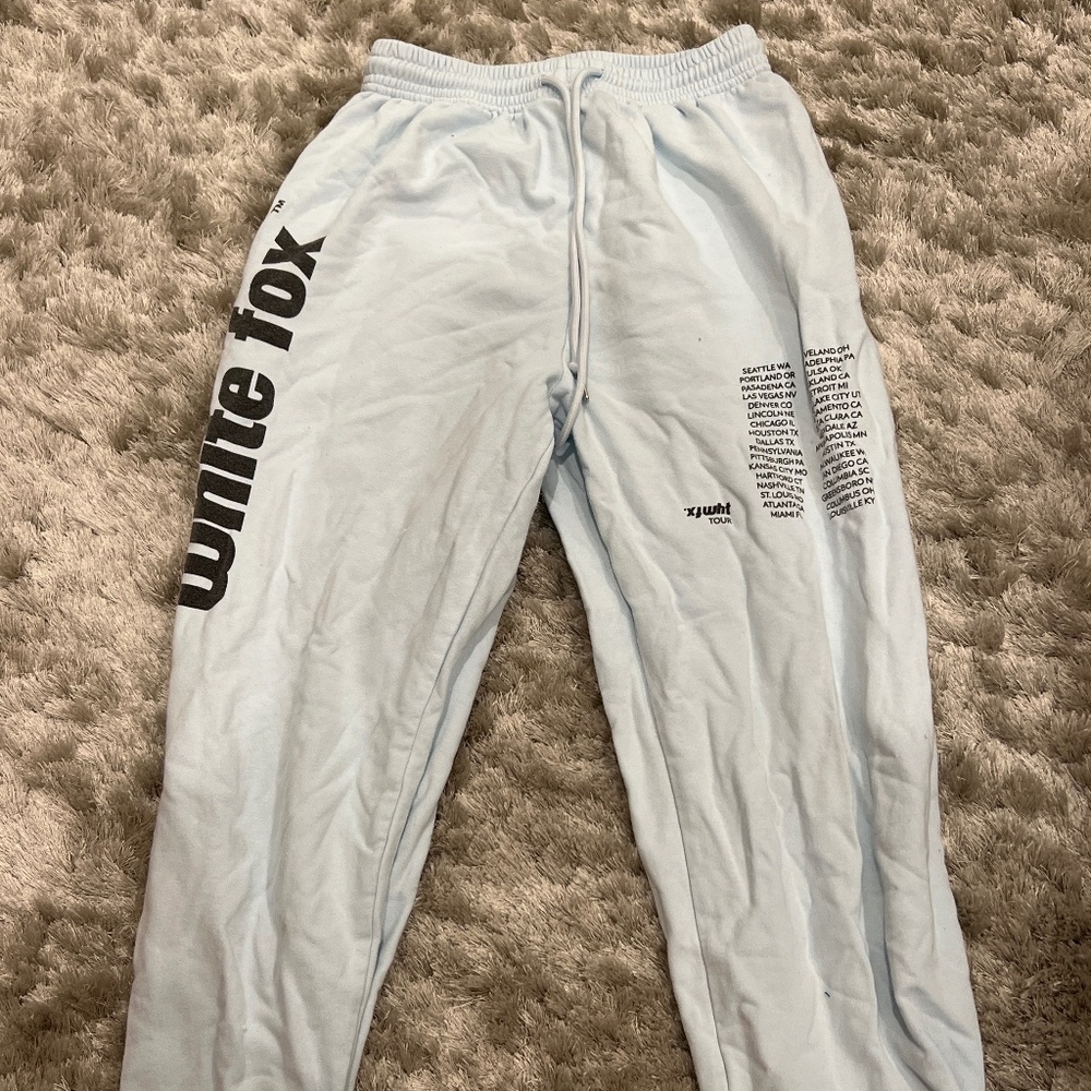 White fox sweatpants